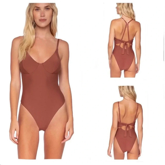 Swim System Over The Shoulder One Piece Swimsuit Size Medium - Picture 1 of 10